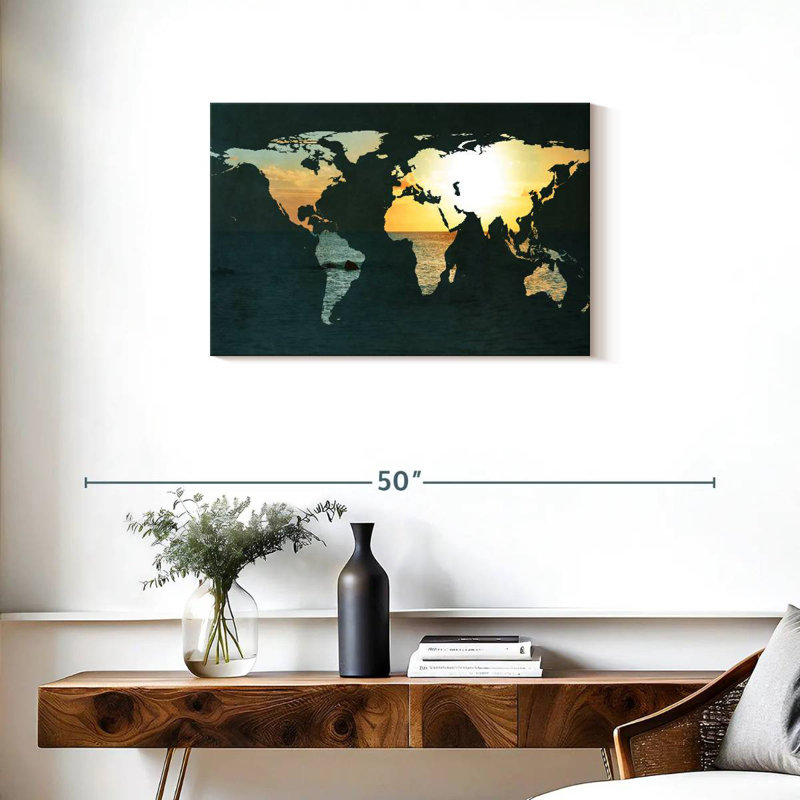Aliaz Coastal Map, 20" H x 30" W