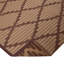 Brown Geometric Diamond Flatweave Leather Rug - 4' x 6'