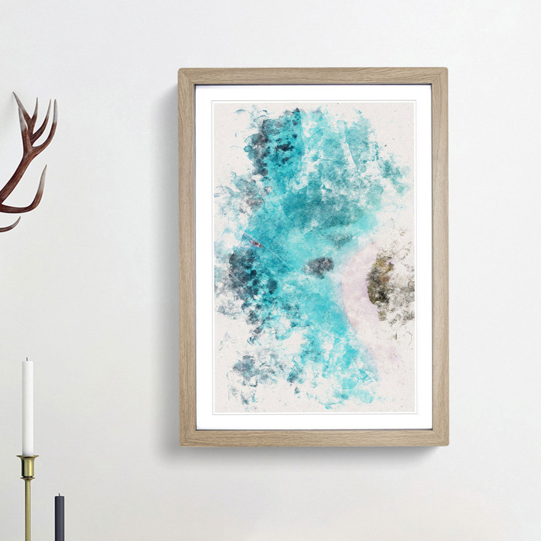 Alifu Atoll in the Maldives - Framed Print