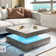 Charvez Solid Coffee Table with 16 Colors LED Lights, 78 X 78cm