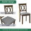 Élégante table de salle à manger en bois 5 pièces avec 4 chaises, ensemble de table à manger pour 4 personnes, ensemble de table à manger moderne pour 4 personnes pour le salon, la cuisine et la salle à manger, noyer