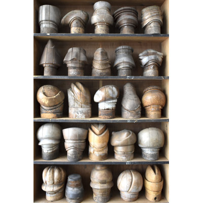 Ignatius's Hat Blocks I by Sharon Chandler - Wrapped Canvas Print