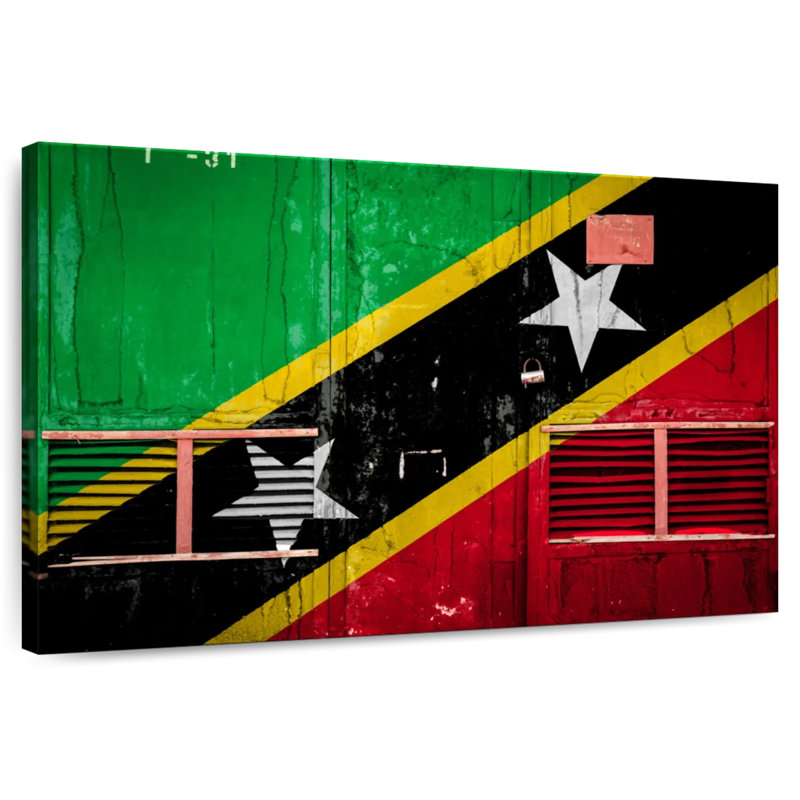 Drapeau Borges Saint-Kitts-et-Nevis, H 24 po x l 36 po