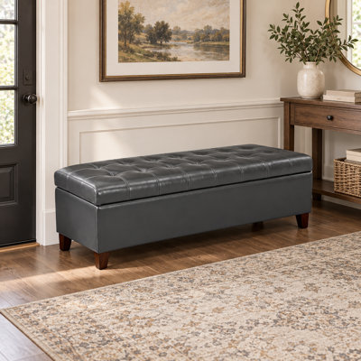 Banc de rangement en simili cuir Loggins