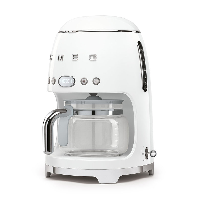 Smeg DCF02 50s Style Retro Drip Filter Coffee Machine, White