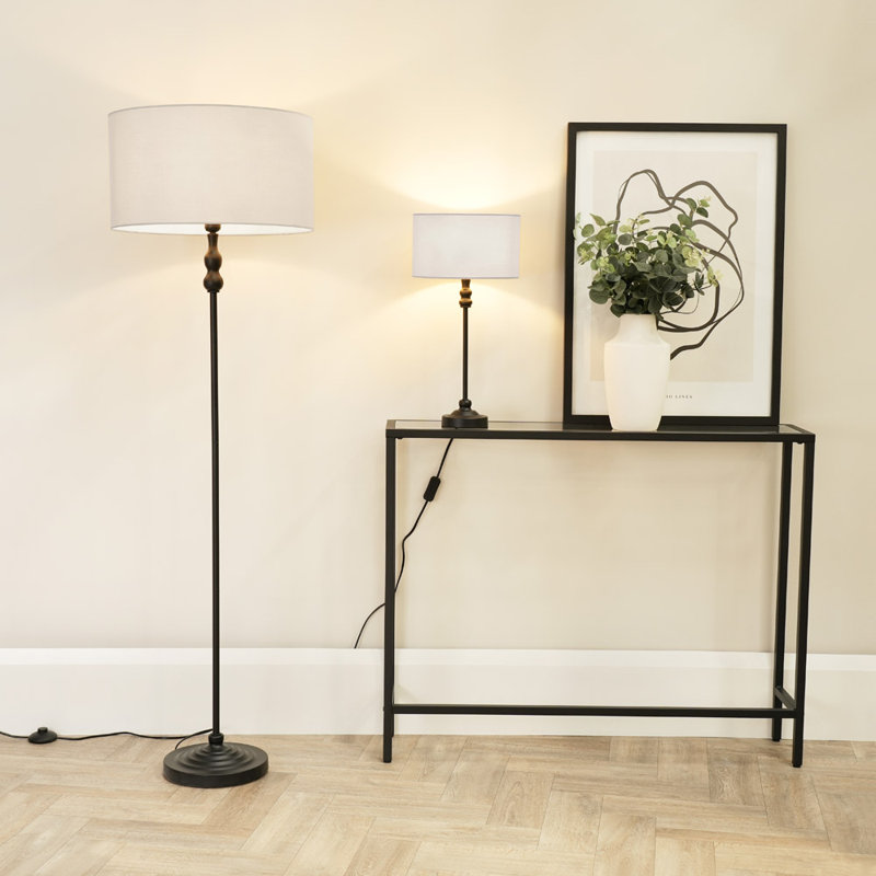 Romeir Metal Table Lamp, White
