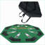Plateau de table de poker 48 po octogonal à 8 joueurs avec porte-gobelets, porte-jetons | Vert | Classique