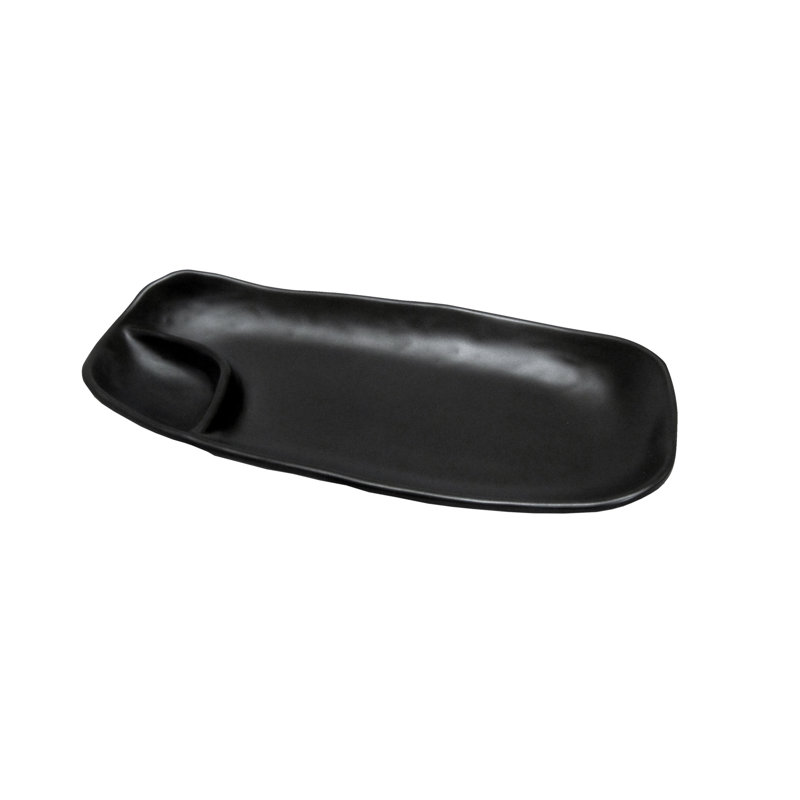 Plat de service divisé en mélamine, H 0,88 po x l 10 po x P 5,5 po