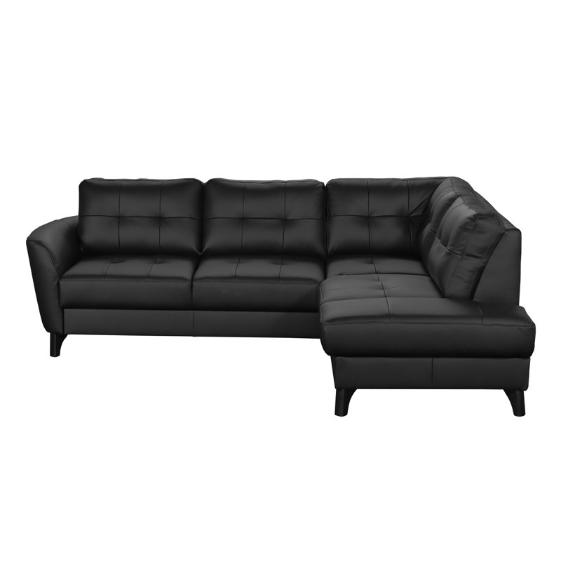 Hunnewell Sleeper Corner Sofa, Right Hand Facing, Black