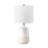 20in White Ceramic Table Lamp with Drum Shade