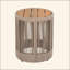Table d'appoint d'extérieur en corde de rotin et bois d'acacia - Mobilier de balcon de patio pour jardin, cour, balcon