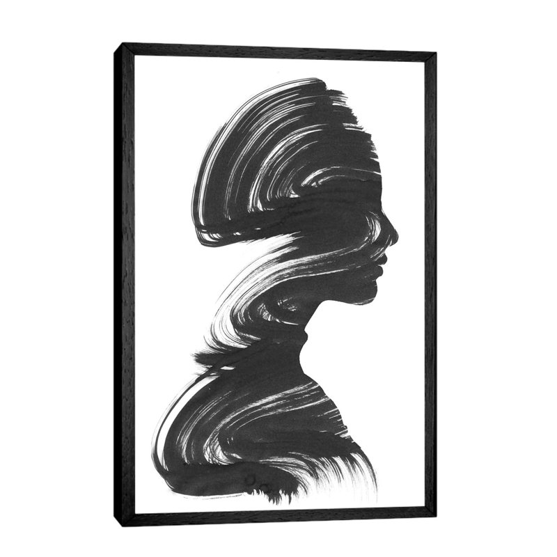 See by Andreas Lie - 1 Piece Wall Art on Canvas, 66.04 cm H x 45.72 cm W, Black  Floater Framed