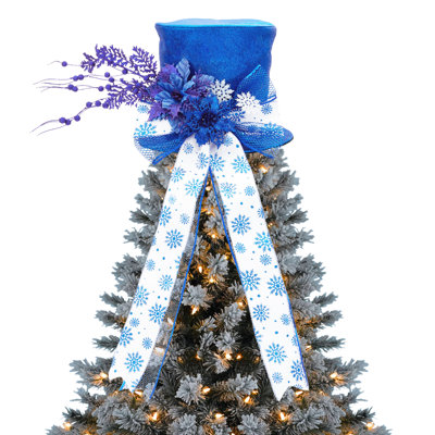 Sparkling Glitter Christmas Tree Leader Bow