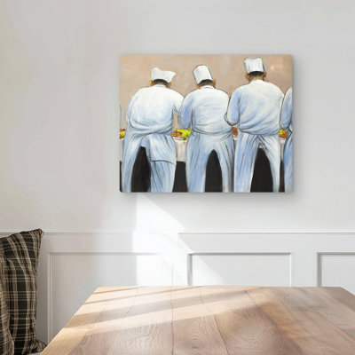 Cooks Chefs Working Together - Contemporary Man Metal Print