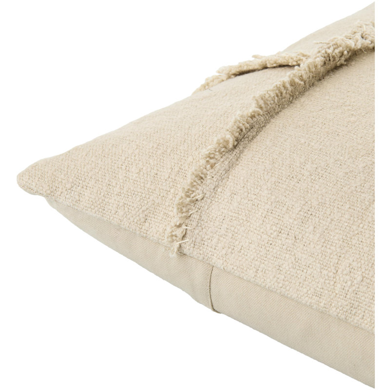 Yulara Accent Pillow Cover & Insert, Polyester, Square 18", Cream