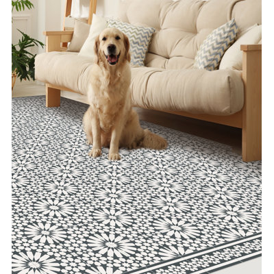 Golbus Vinyl Machine Printed Area Rug