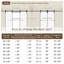 Porte de grange coulissante en verre transparent blanc apprêté 5-Lite avec trousse de quincaillerie d'installation / aucun assemblage requis-120817894-120817902