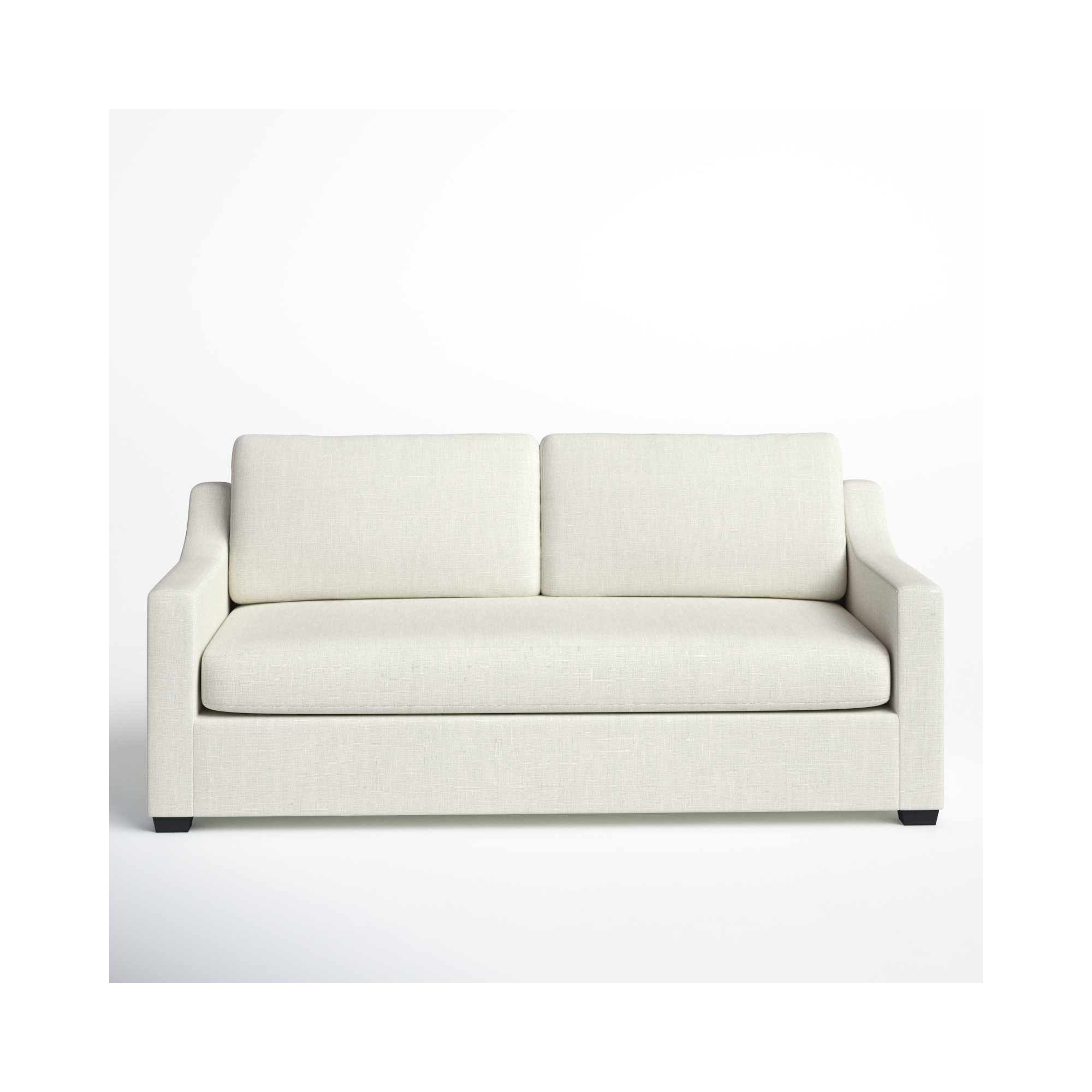 Cranbrook 88'' Upholstered Sofa, Lena Off White Performance Linen Blend