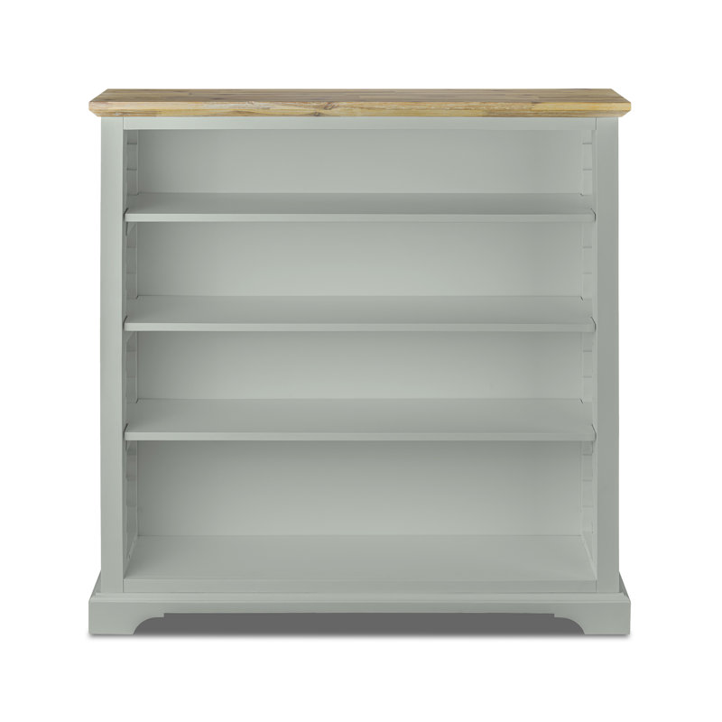 124 cm H x 120 cm W Solid Wood Bookcase, sage green