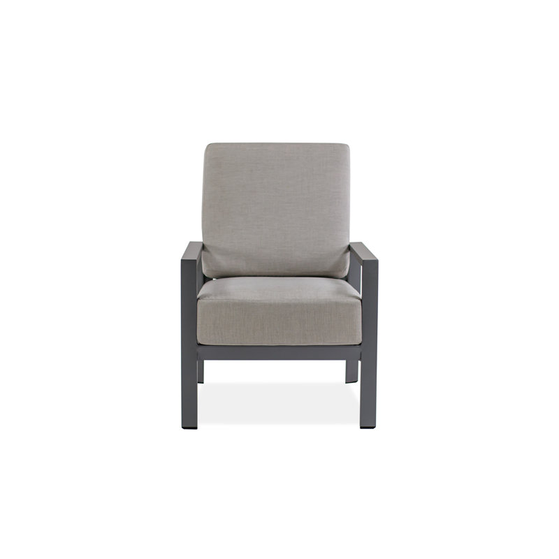 Chaise de patio Endure avec coussins Sunbrella, Noir