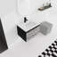 Floating Wall-Mounted Bathroom Vanity With Ceramics Sink & Soft-Close Cabinet Door-Package-1906410738