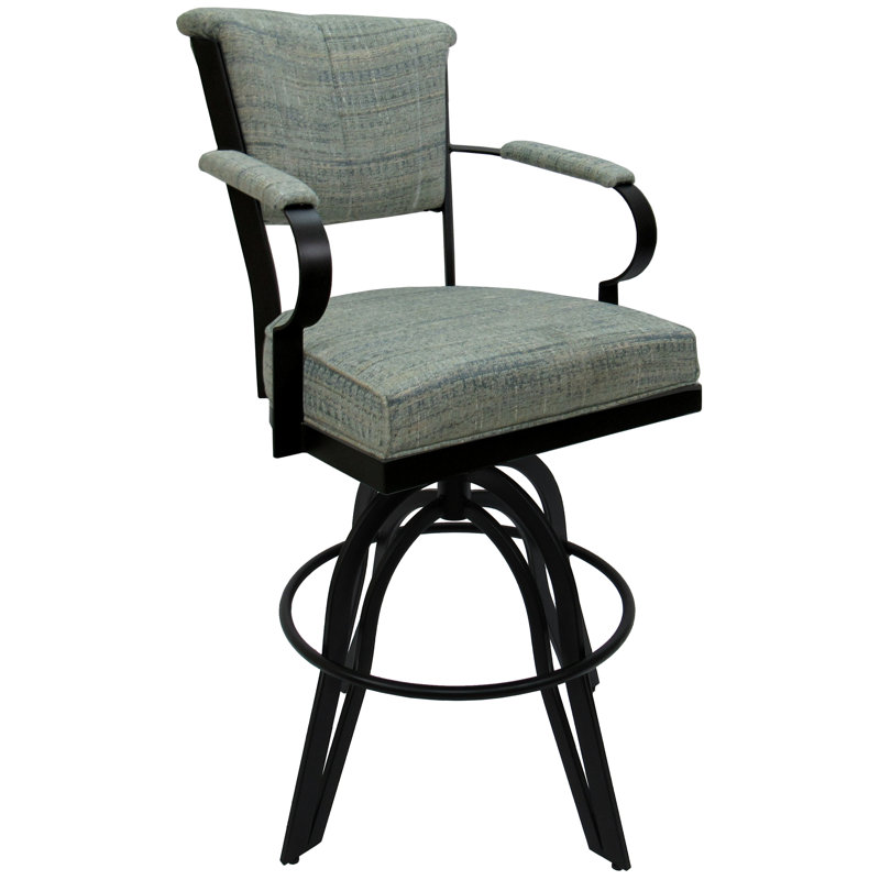 Ivette Swivel 30" Bar Stool, Black
