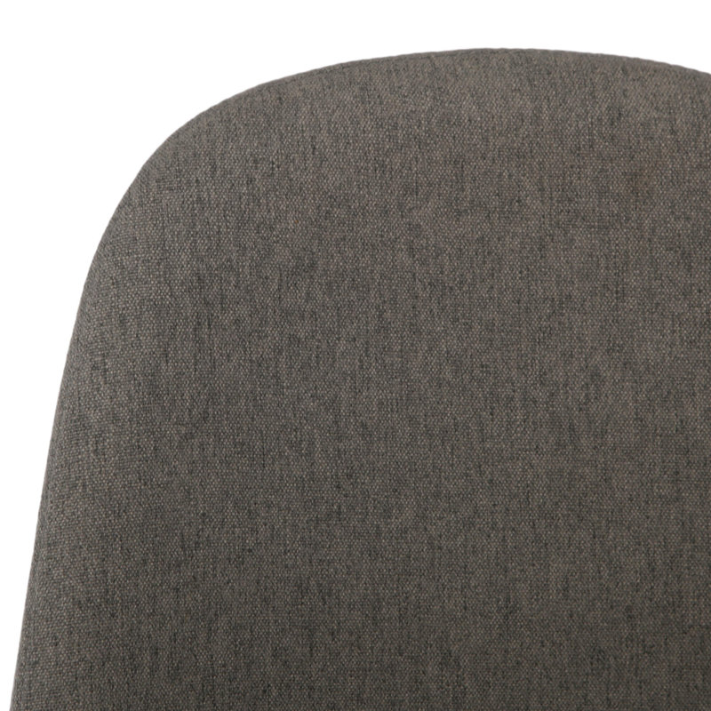 Asteria - Linen Dining Chairs - Modern Kitchen & Dining Seating, Dark Grey, Natural Wood, 2