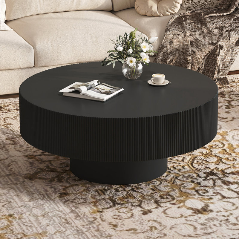 Table de bout Modern Drum, Noir