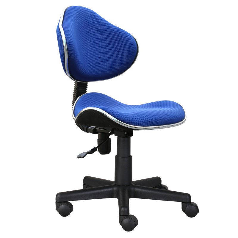Aldous 360° Swivel Writing Office Task Chair with Mesh Back and Adjustable Height, Blue
