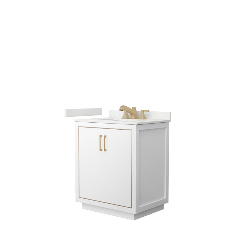 30'' W Single Vanity, WDX13347, White, Brushed Nickel