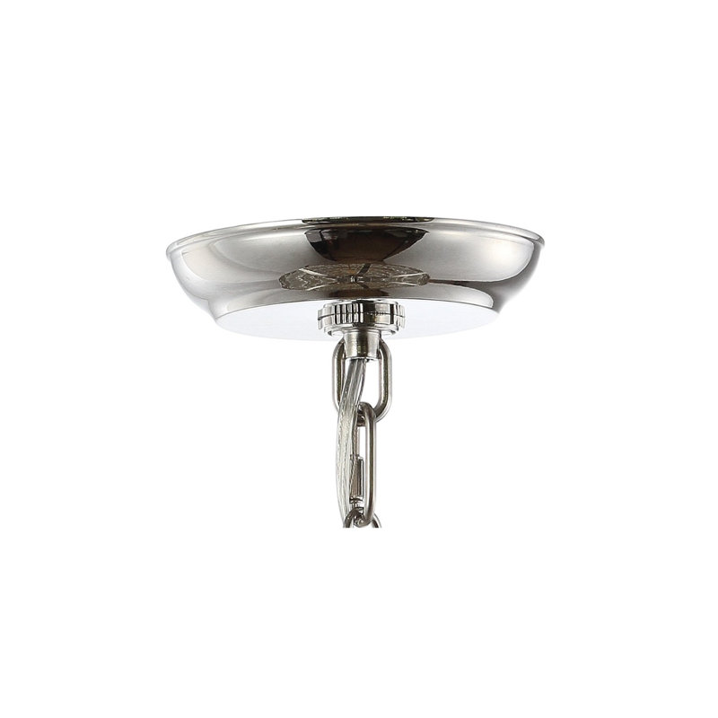Kingsdown 2-Light Unique / Statement Tiered Chandelier, Polished Nickel/Clear