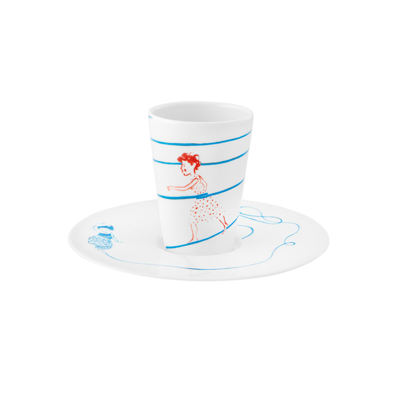 Porcelain Espresso Cup and Saucer
