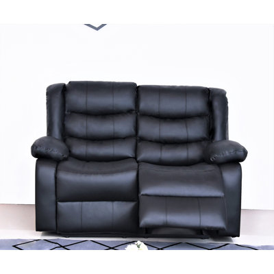 Castlereagh 58.3'' Faux Leather Reclining Loveseat