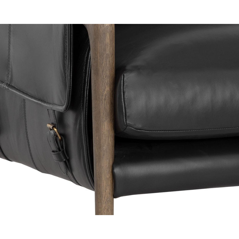 Mauti Armchair - Distressed Brown, Black