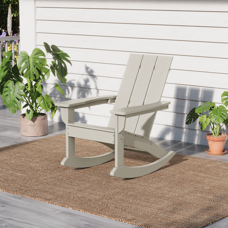Chaise Adirondack berçante en plastique Joubert, Sable
