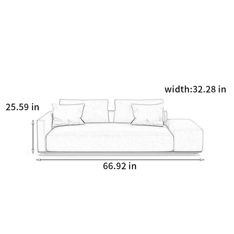 Élégante chaise en bois massif de coton et lin, Orienté à gauche (vu de face)