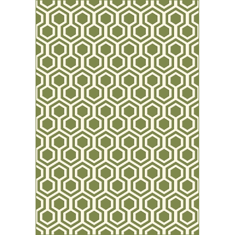 Trend Viscose Geometric Indoor Rug, Rectangle 6'7" x 9'6"