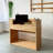 46.85" Brown Standard Solid Wood Reception Desk