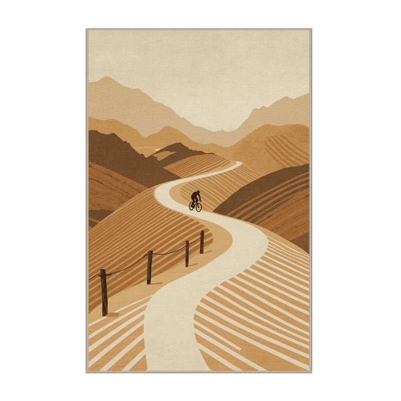 Tapis à rayures douces et moelleuses Eita, 2 pi x 3 pi