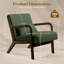 Chaise d'appoint en velours côtelé avec pieds en bois massif-1197260740