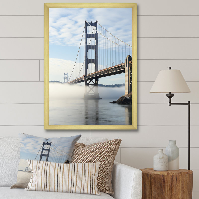 «Ciqala Grey Bridge Majestic Arch Graphite I», reproduction sur toile, H 32 po x l 16 po x P 1 po, Encadrement doré