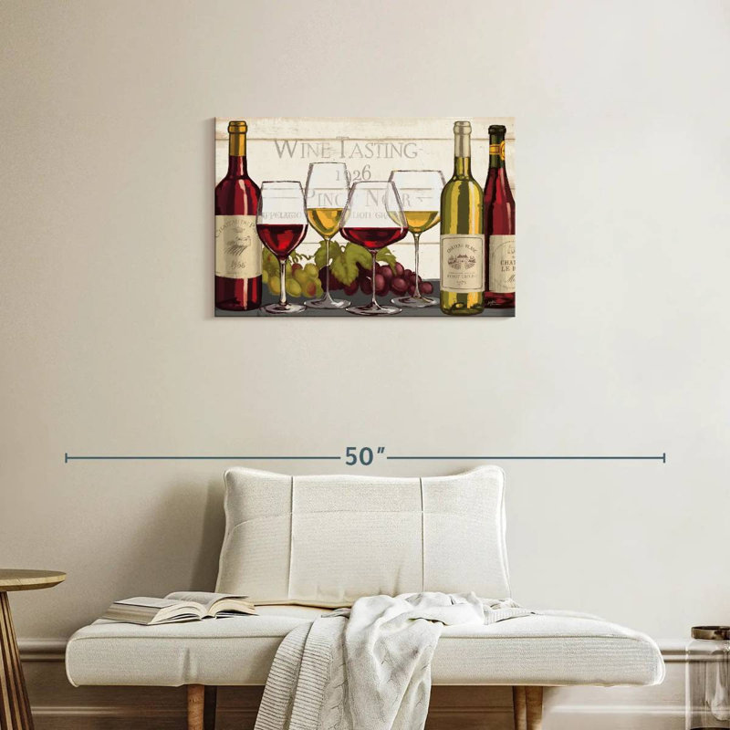 Dégustation de vin Yarlin I, H 20 po x l 30 po