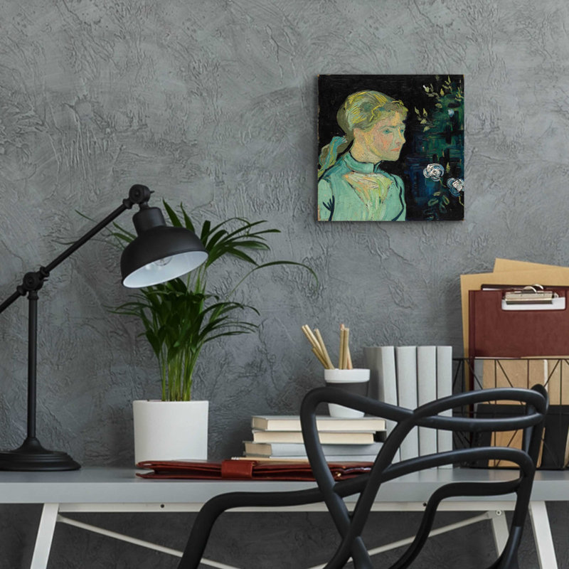 Adeline Ravoux 1890 'par Vincent Van Gogh, art mural en verre acrylique, H 12 po x l 12 po x P 0,13 po
