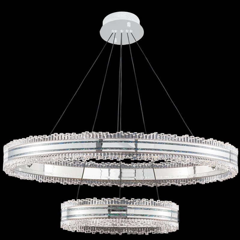Pearl 1 - Light Chandelier, Silver/Pearl