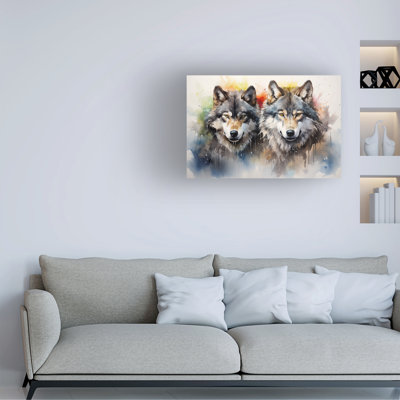Reproduction d'animaux, vie sauvage de prédateurs à l'aquarelle 8 sur toile par Momart