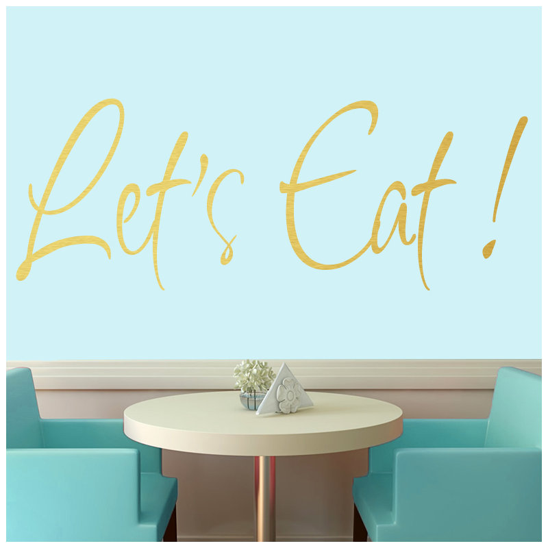 Adhésif décoratif «Let's Eat», Or