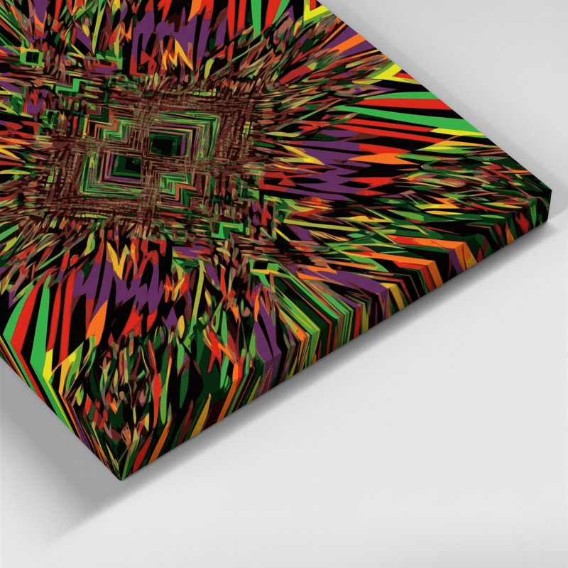 Art mural sur toile brun op art 45