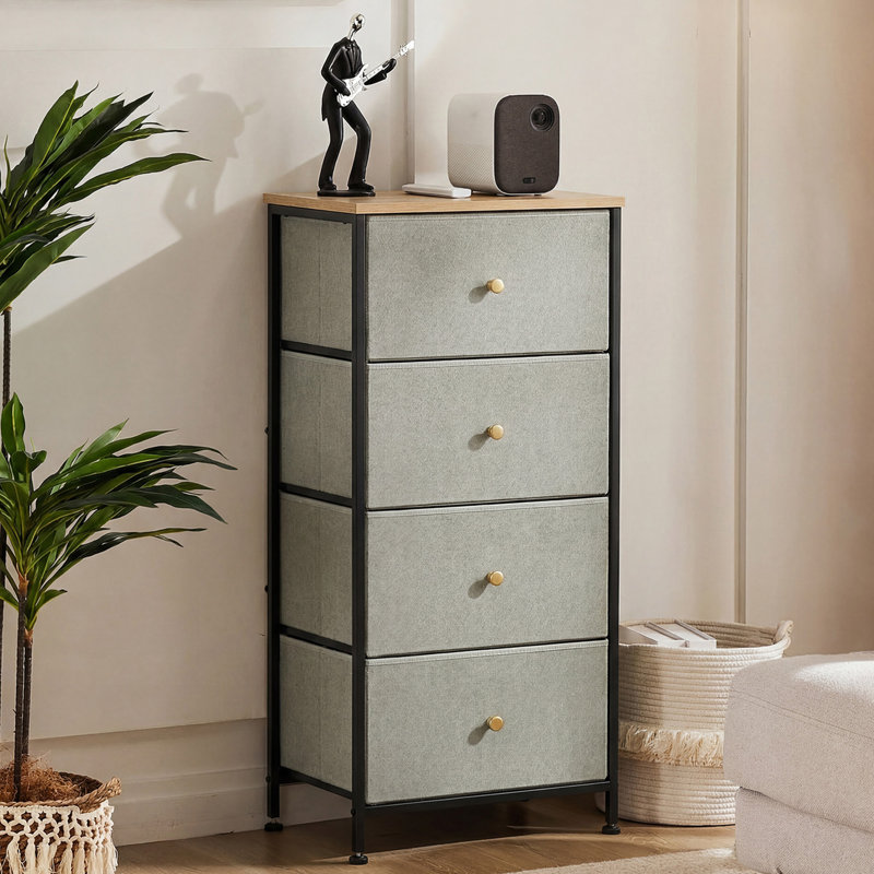 Commode de rangement 4 tiroirs Enegess, Ink Green