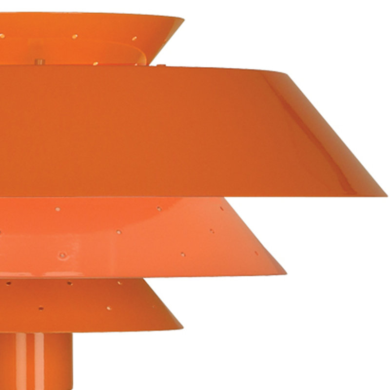 Pierce Metal Table Lamp, Tangerine