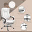 Fauteuil de massage inclinable à hauteur réglable avec repose-pieds, blanc